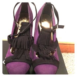 Women’s platform Mary Janes with fringes